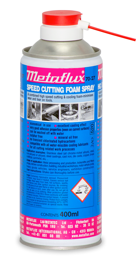 Metaflux Cutting Oil for Drilling Metal, Stainless Steel, Copper, Aluminum – Heavy Duty Cutting Fluid Spray for Tapping, Threading, and Milling –