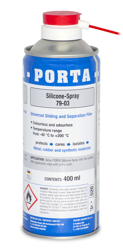 Spray silicone lubrifiant pour instruments chirurgicaux